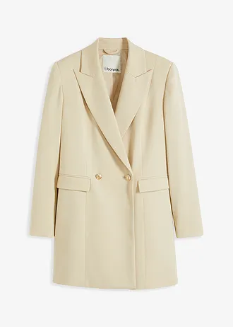 Lange blazer met decoratieve knopen