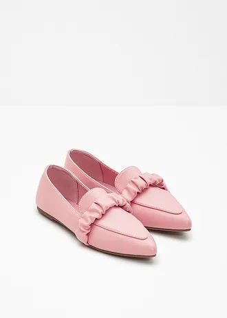 Loafers met plooien • roze • bonprix online shop