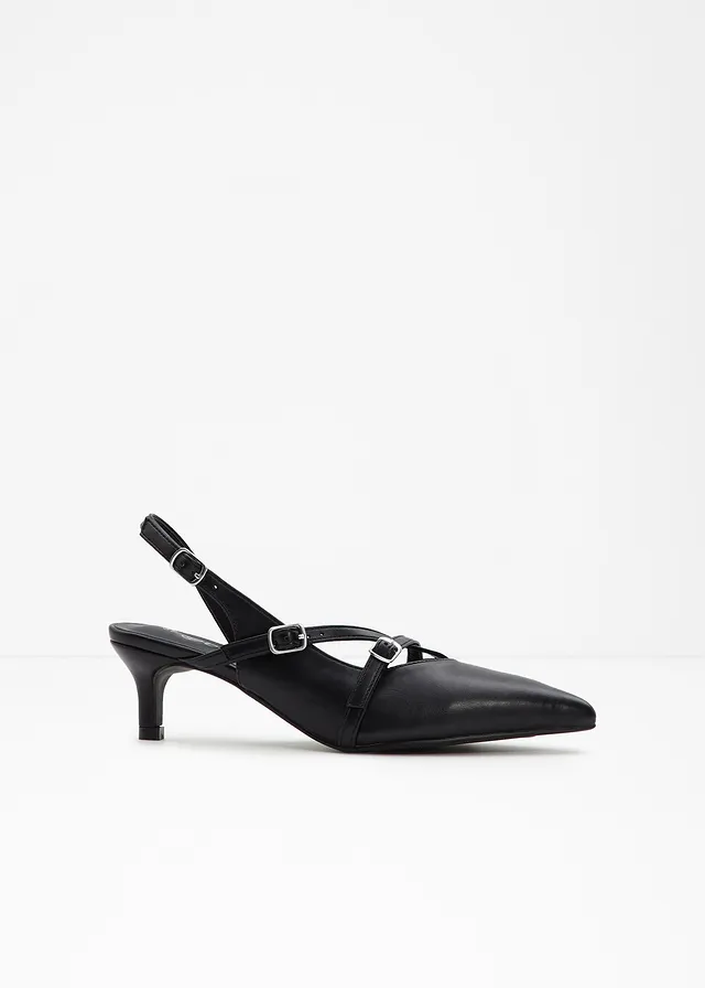 Pantofi pumps cu călcâi liber