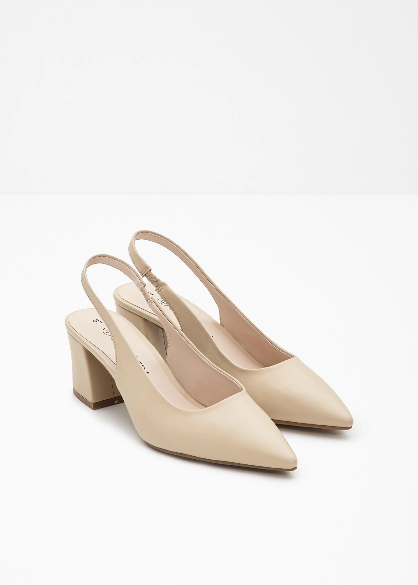 Slingpumps met blokhak • groenbeige • bonprix online shop