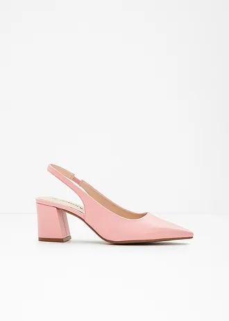 Escarpins slingback à talon carré • rose • Boutique bonprix