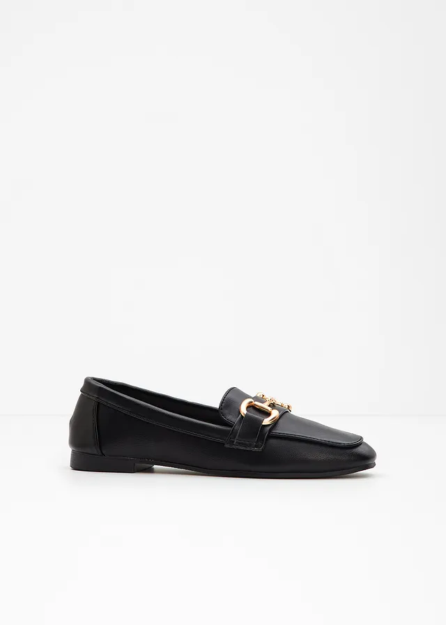 Półbuty wsuwane loafer • czarny • sklep bonprix