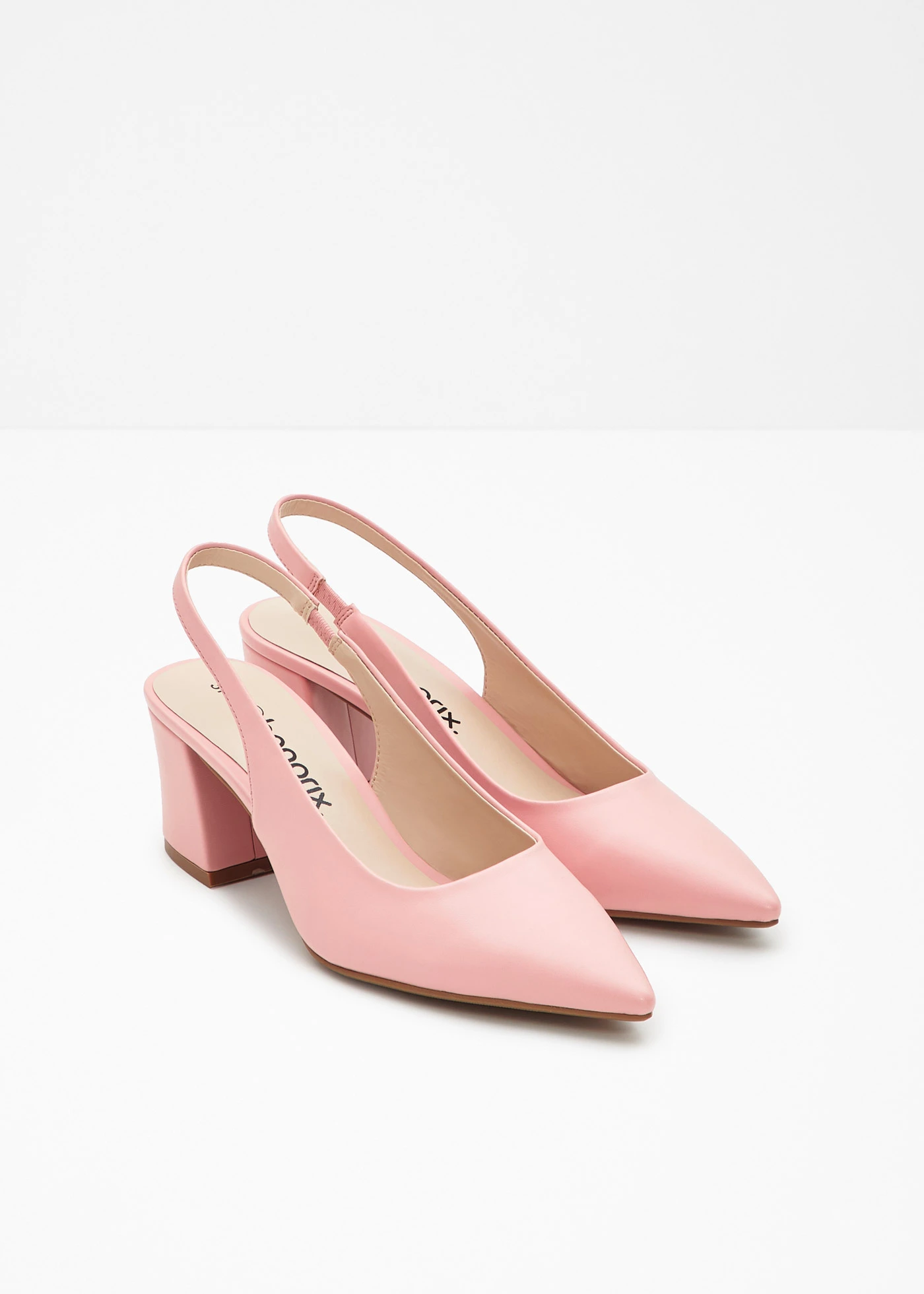 Slingpumps met blokhak • roze • bonprix online shop