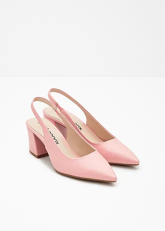Slingpumps met blokhak • roze • bonprix online shop
