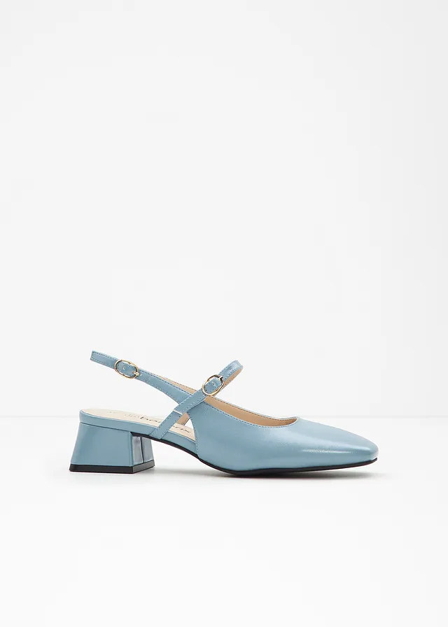 Escarpins slingback avec bride devant