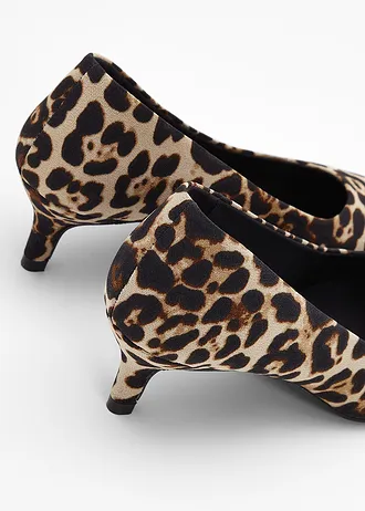 Pantofi cu toc înalt cu animal print • imprimat leo bej • magazin bonprix