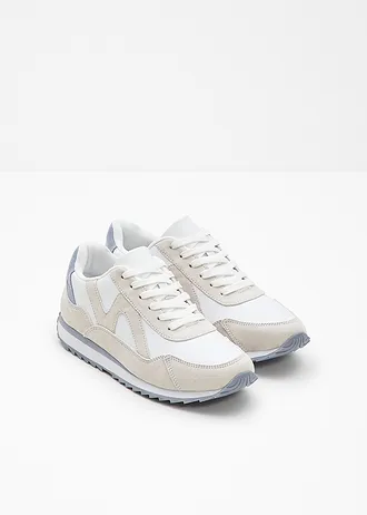 Sneakers à semelle crantée • blanc/beige/bleu clair • Boutique bonprix