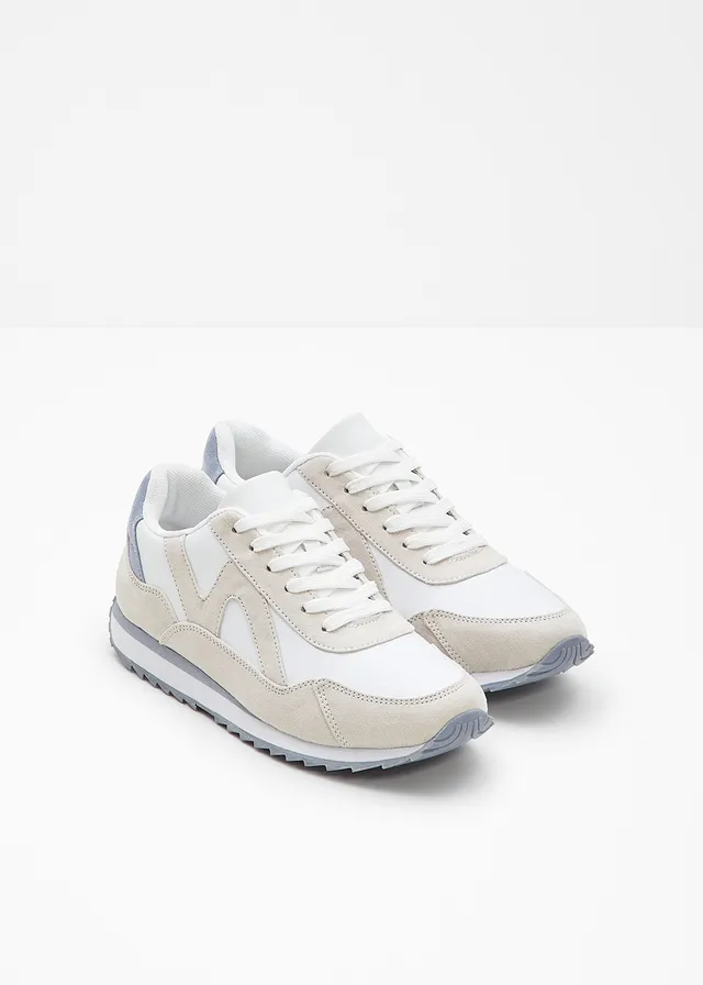 Sneakers, Kleur: wit/beige/lichtblauw