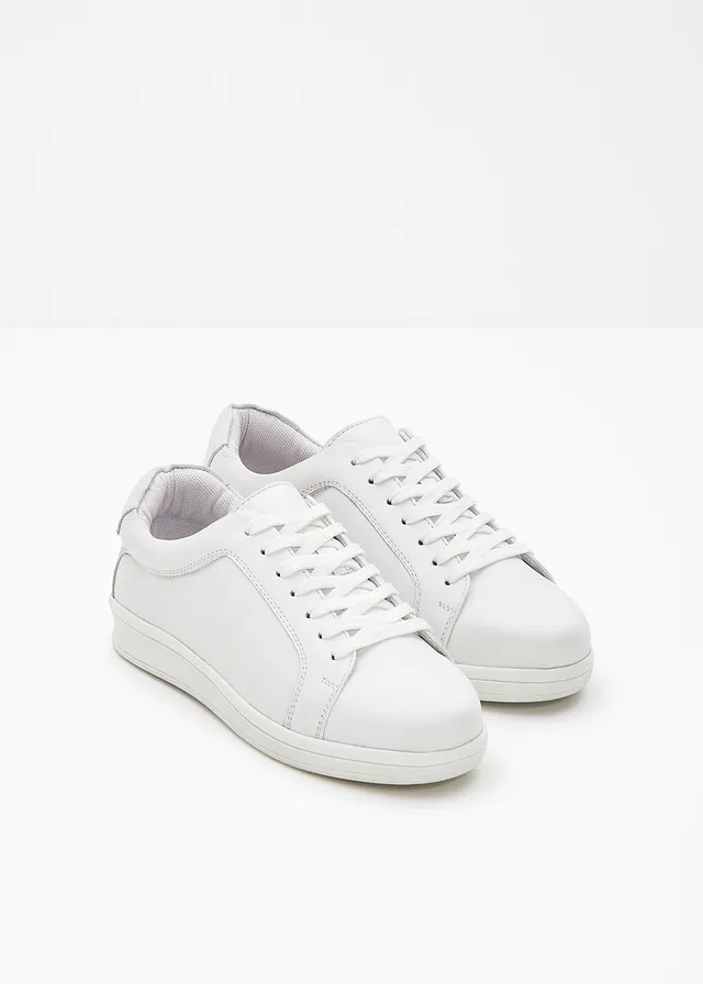 Leren sneakers, Kleur: wit