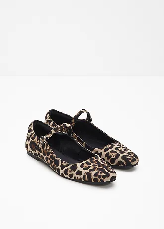 Pantofi Mary Jane • bej imprimeu leo • magazin bonprix