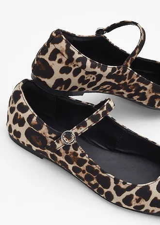 Pantofi Mary Jane • bej imprimeu leo • magazin bonprix