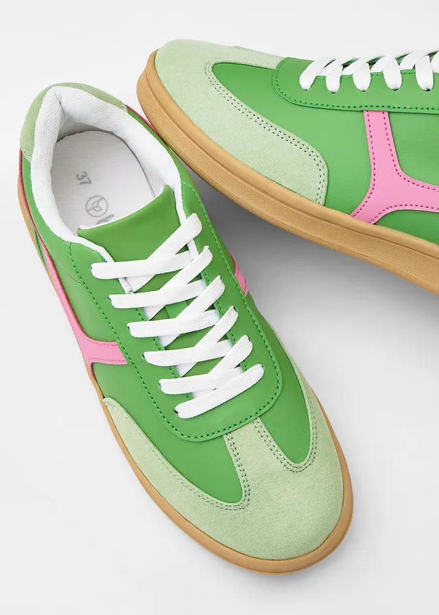 Sneakers rétro • vert trèfle-rose cristal • product-page.page-title-suffix