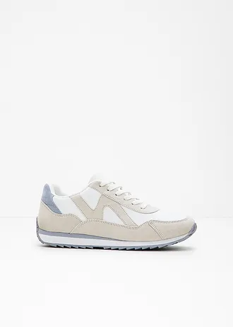 Sneakers à semelle crantée • blanc/beige/bleu clair • Boutique bonprix