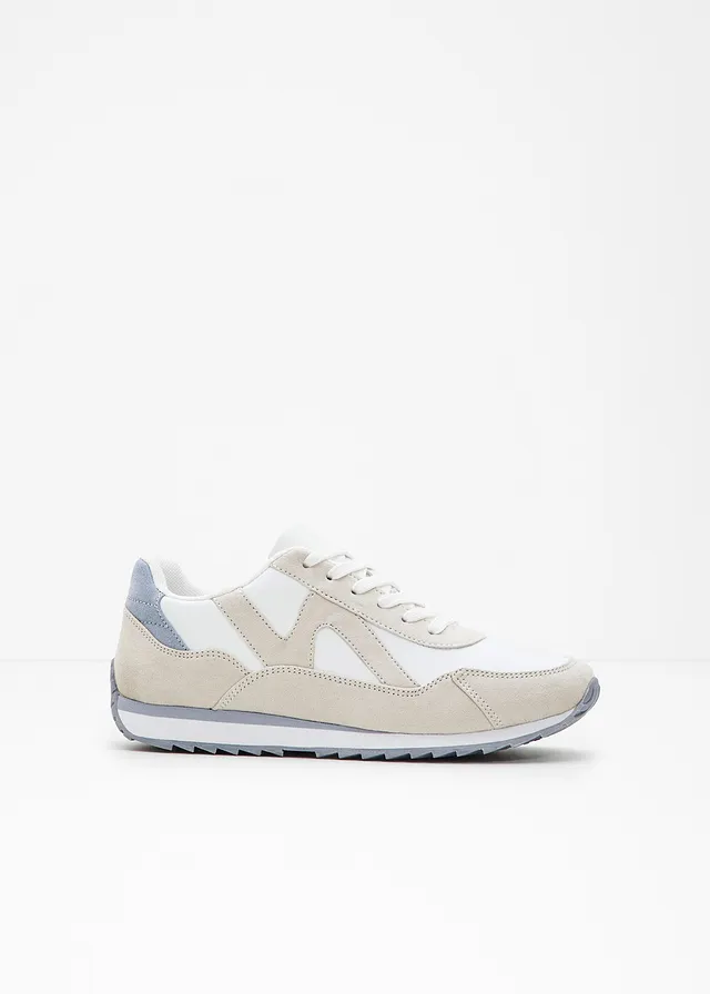 Sneakers, Kleur: wit/beige/lichtblauw