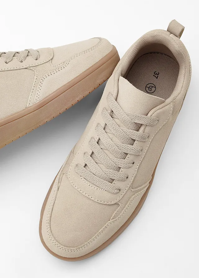 Sneakers en cuir velours • sable clair • product-page.page-title-suffix