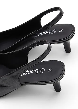 Escarpins slingback à petit talon fin • noir • Boutique bonprix