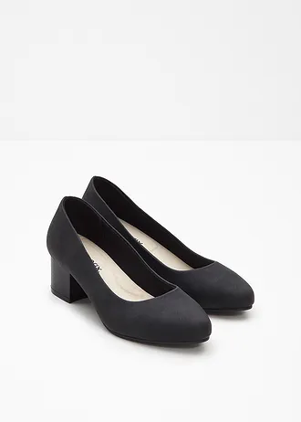 Pantofi pumps cu branț căptușit • negru • magazin bonprix