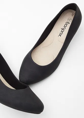 Pantofi pumps cu branț căptușit • negru • magazin bonprix