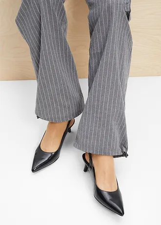 Pantofi slingpumps cu toc îngust • negru • magazin bonprix