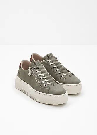Plateau sneakers van Rieker, Kleur: groen