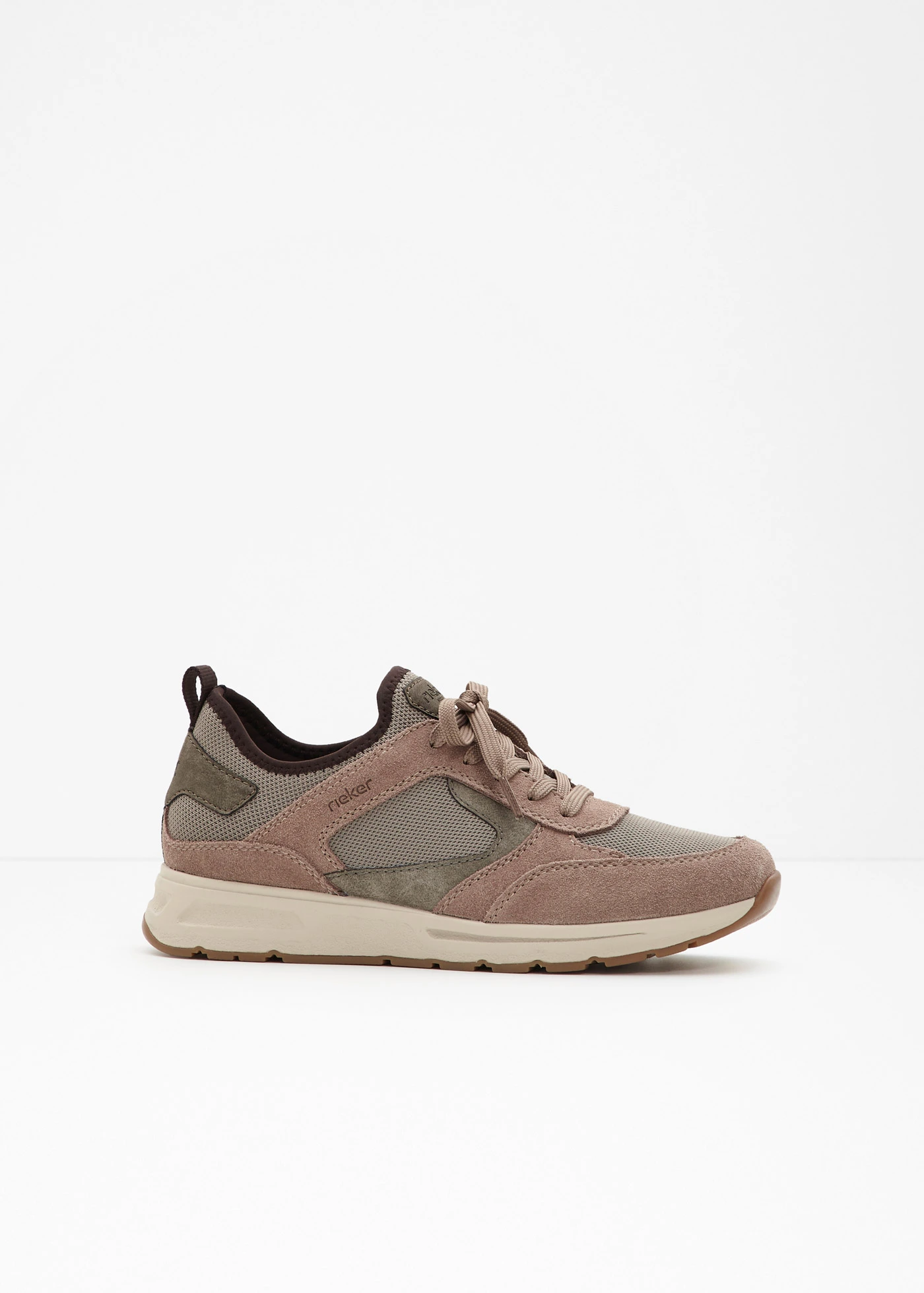 Leren sneakers van Rieker • taupe • bonprix online shop