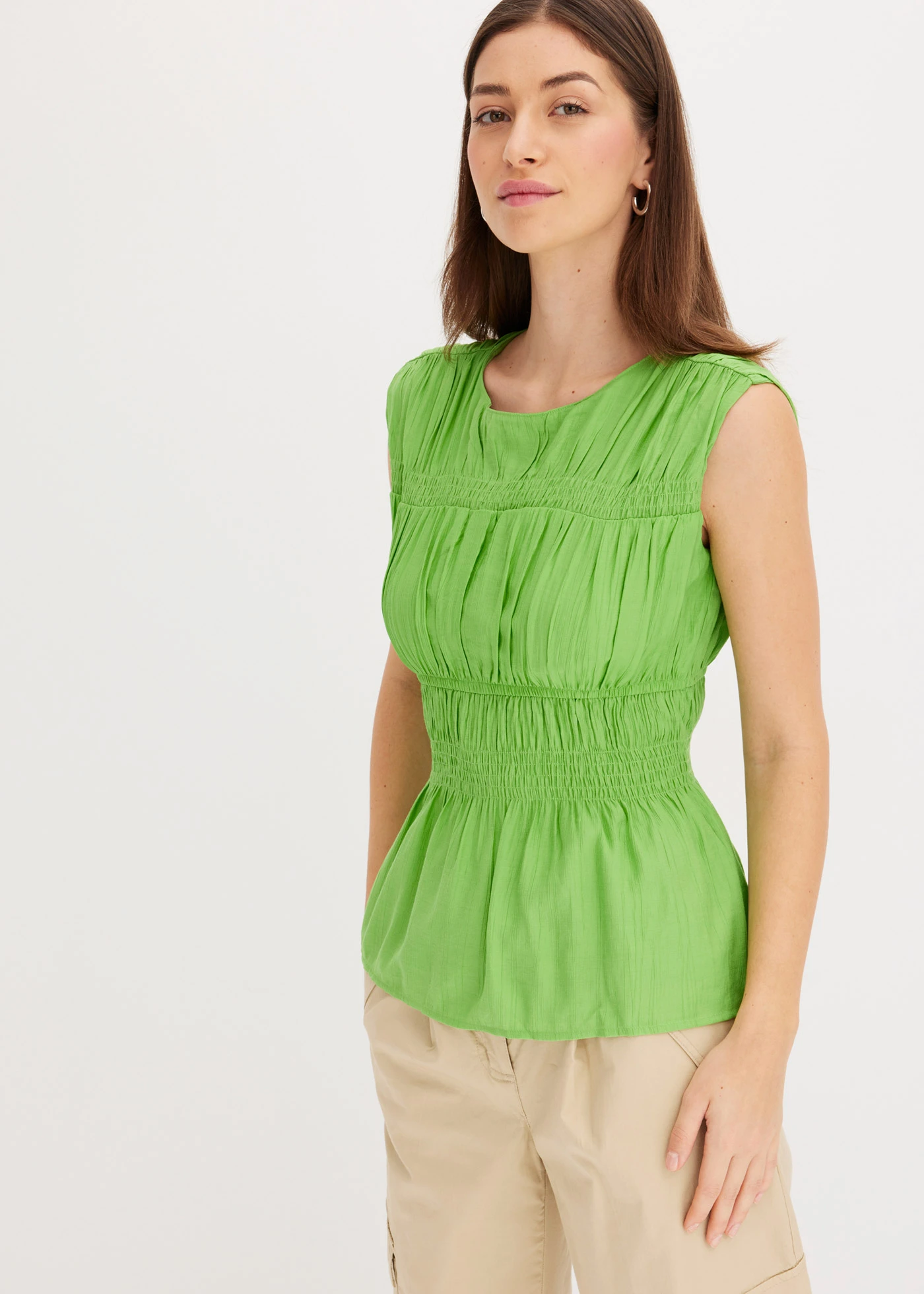 Blousetop van zachte viscosemix • klavergroen • bonprix online shop