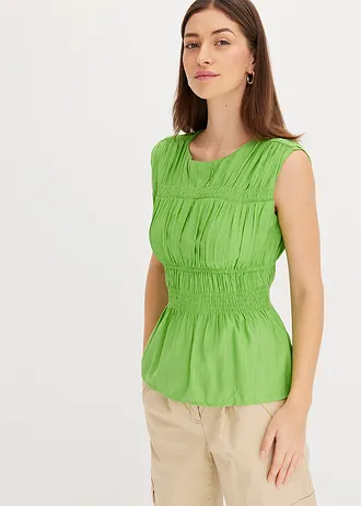 Blousetop van zachte viscosemix • klavergroen • bonprix online shop