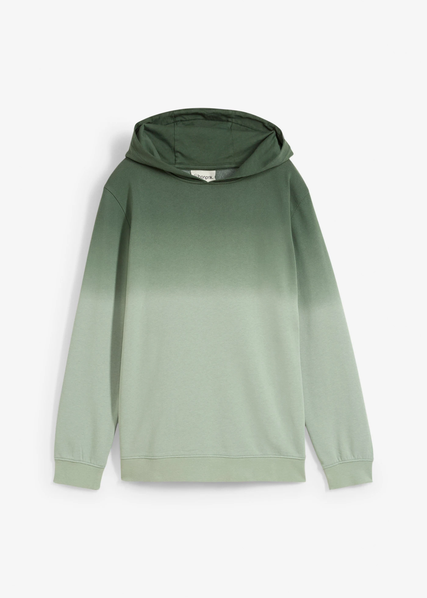 Sweat à capuche effet ombré • vert feuille-vert fumé • Boutique bonprix