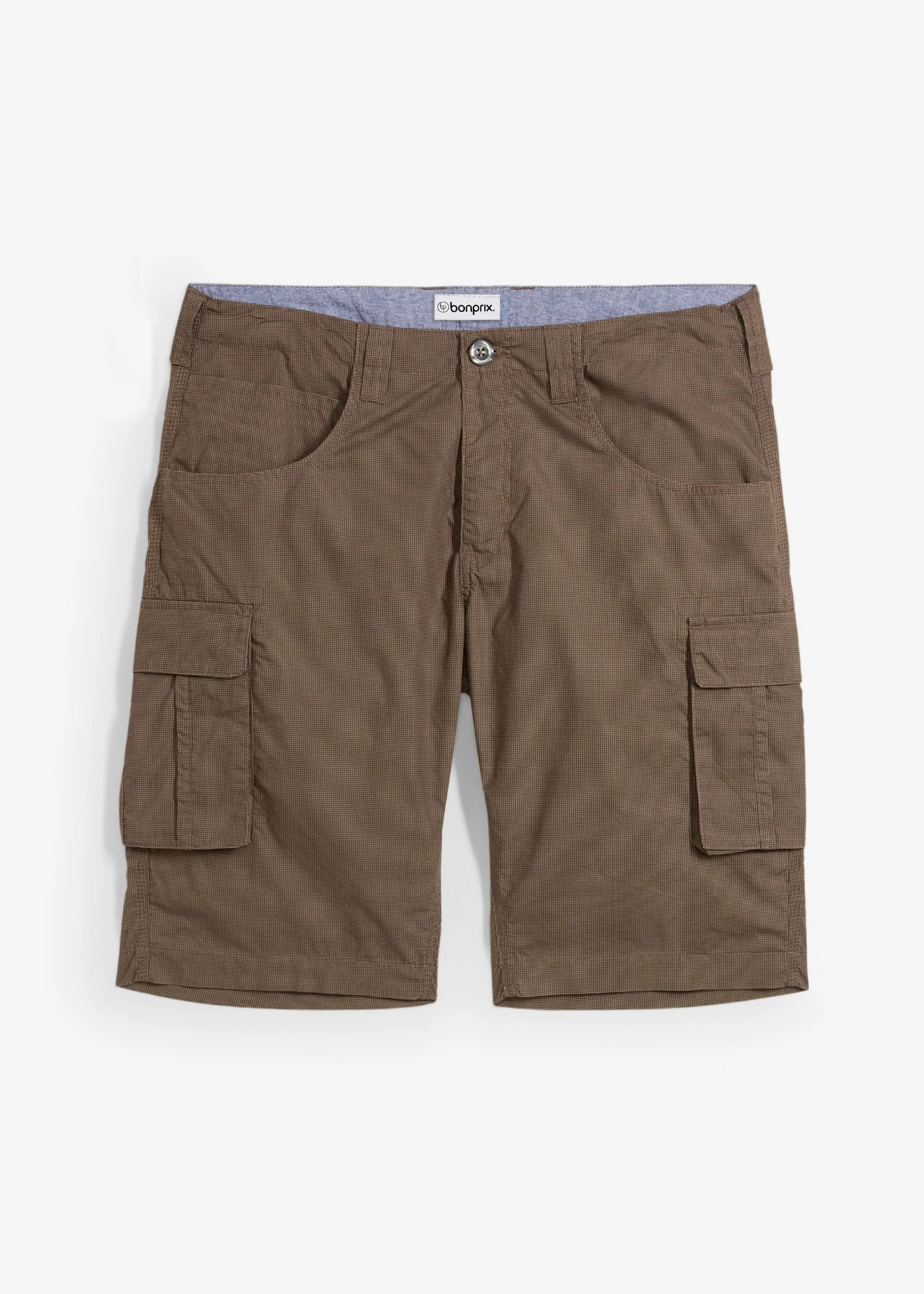 Cargo bermudy z čisté bavlny, Relaxed Fit • khaki kostkované • bonprix obchod