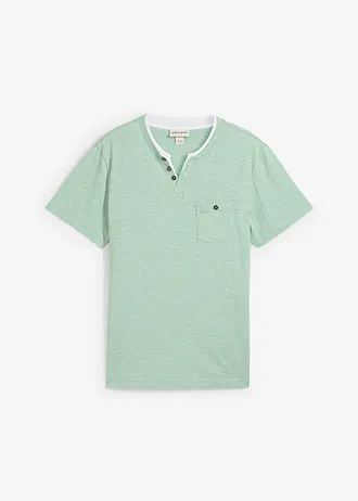 2-in-1 shirt, korte mouw, Kleur: pastelgroen gemêleerd