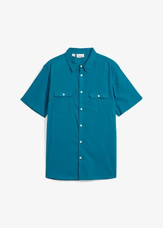 Licht overhemd met korte mouwen • zeeturkoois • bonprix online shop