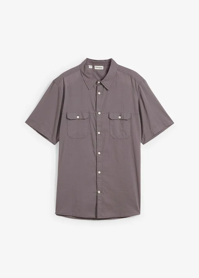 Chemise manches courtes légère • gris fumée • Boutique bonprix