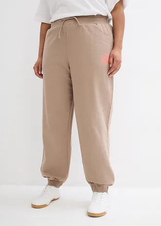 Sweatpants van katoen, Kleur: taupe-zalm
