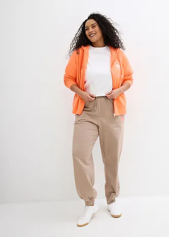 Sweatpants van katoen, Kleur: taupe-zalm