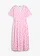 Robe midi en jersey coton, Couleur: rose/orange saumon/blanc