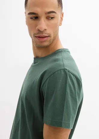 Tricou (set/3 buc.) • alb+verde fumuriu+verde-umbră • magazin bonprix