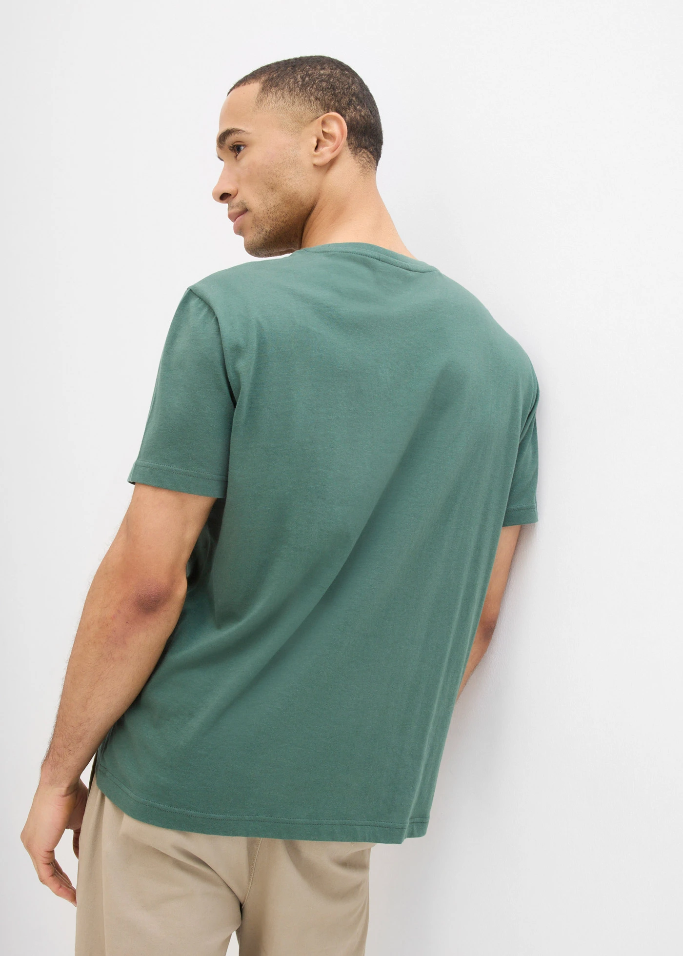 T-shirt (set van 3) • wit+rookgroen+schaduwgroen • bonprix online shop