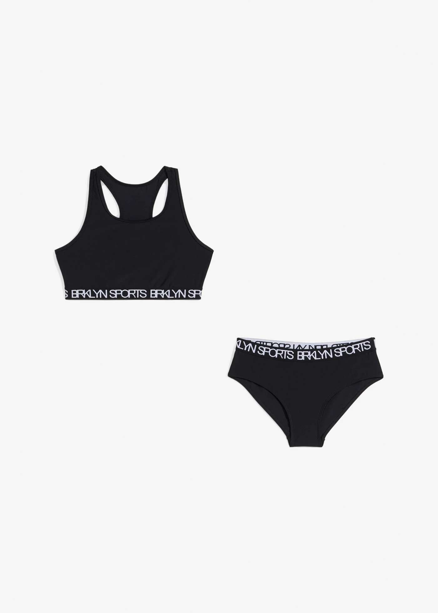 Sportbikini met racerback (2-dlg. set) • zwart • bonprix online shop