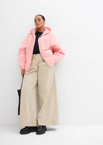 Oversize bluzon, barva: jemně růžová