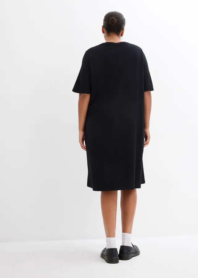 Shirtjurk in A-lijn in een viscosemix, Kleur: zwart