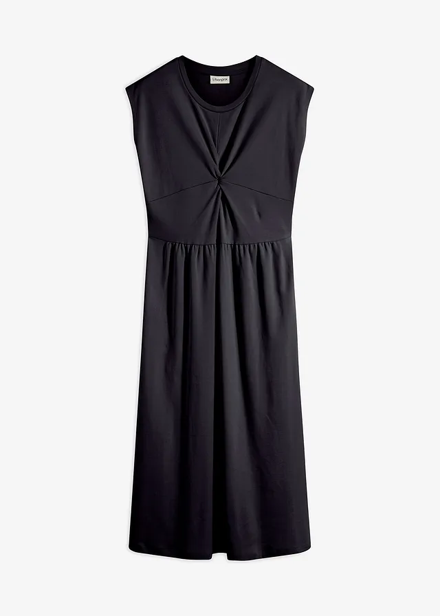 Rochie evazată din jerse cu detaliu twist