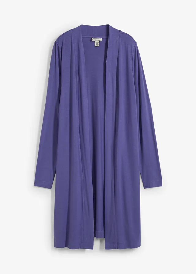 Gilet long et doux • bleu violet • Boutique bonprix