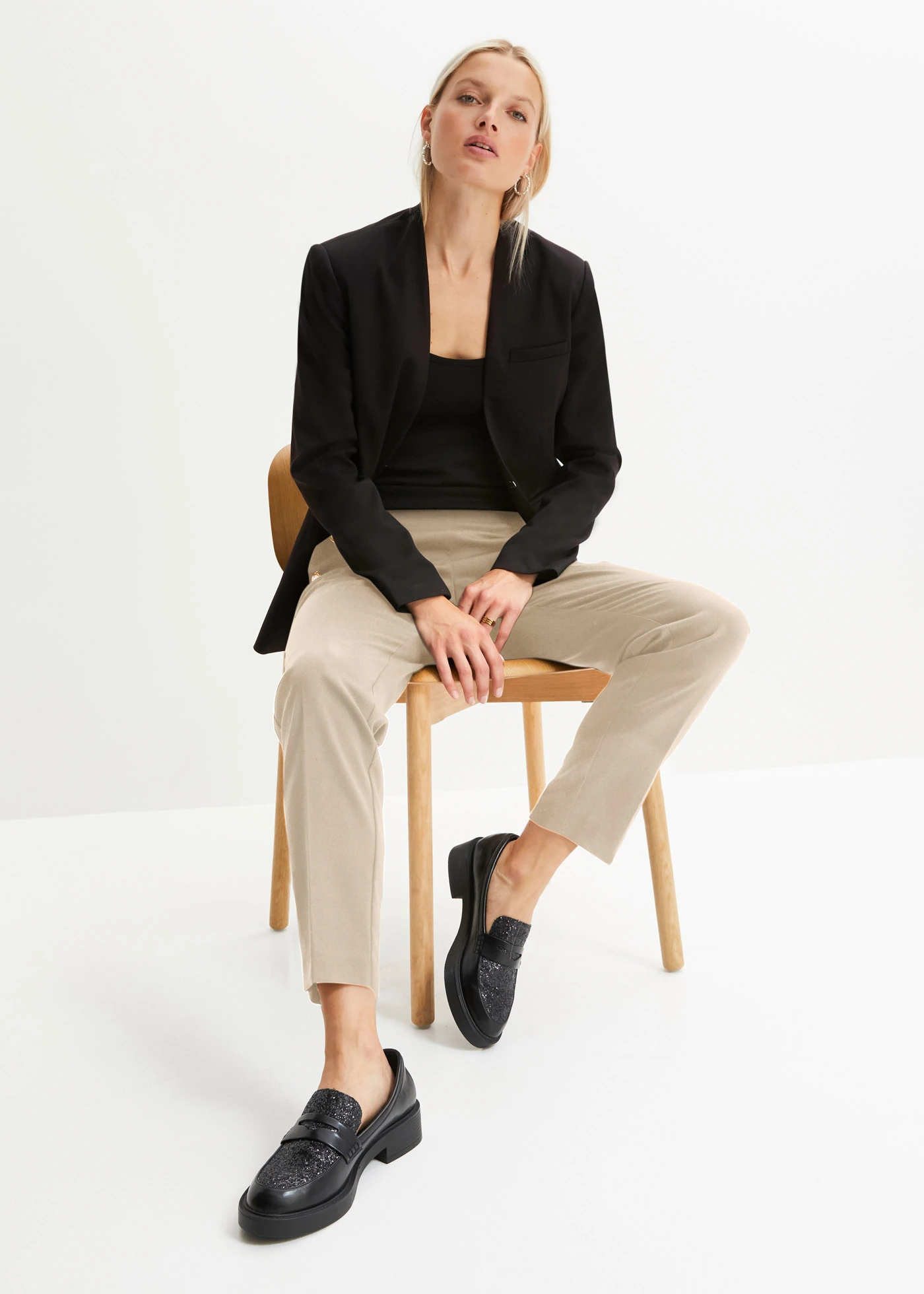 Maiou cu bretele subțiri din bumbac 100% (set/3 buc.) • alb+gri deschis melanj+negru • magazin bonprix