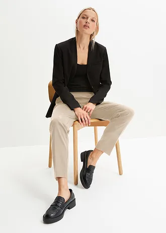 Maiou cu bretele subțiri din bumbac 100% (set/3 buc.) • alb+gri deschis melanj+negru • magazin bonprix