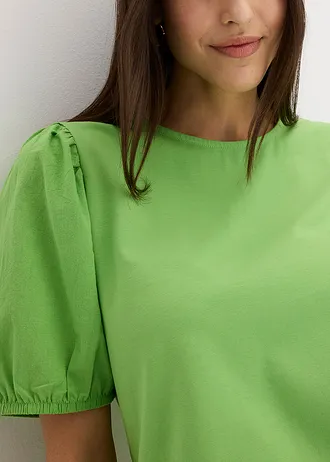 T-shirt à manches ballon • vert trèfle • Boutique bonprix