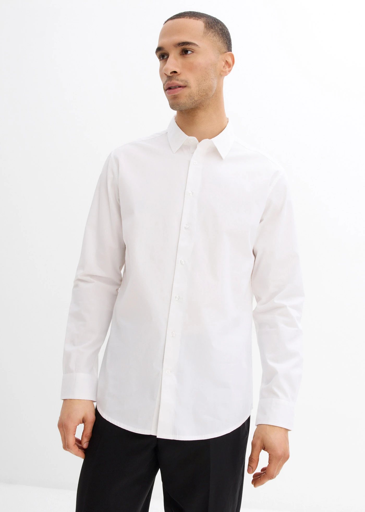 Chemise business sans repassage 100% coton, regular • blanc • Boutique bonprix