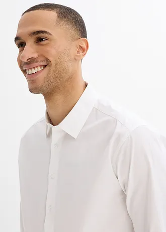 Chemise habillée sans repassage 100% coton, regular • blanc • Boutique bonprix
