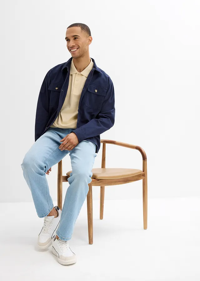 Veste ample de mi-saison en twill • bleu foncé • product-page.page-title-suffix