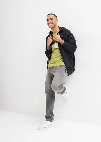 T-shirt 100% coton, Couleur: olive doré rayé