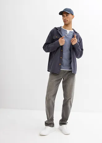 2-in-1 longsleeve (set van 2) • donkerblauw+rookblauw • bonprix online shop